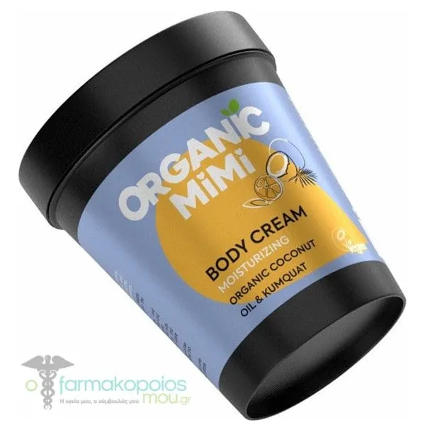 Organic Mimi Κρέμα Σώματος για Ενυδάτωση με Καρύδα & Kumquat, 200ml