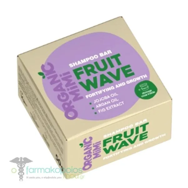 Organic Mimi Fruit Wave Στέρεο Σαμπουάν για Ενδυνάμωση, 50g