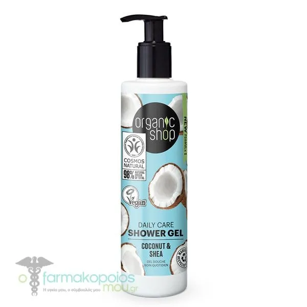 Organic Shop by Natura Siberica Daily Care Shower Gel with Coconut & Shea, 280ml