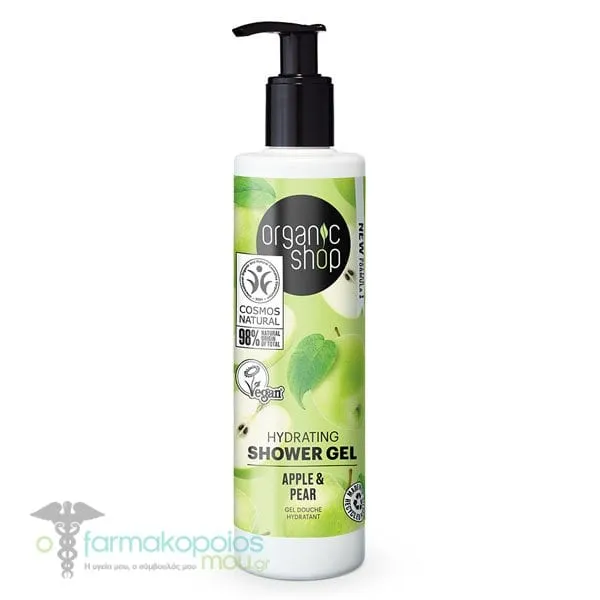 Organic Shop by Natura Siberica Hydrating Shower Gel with Apple & Pear, 280ml