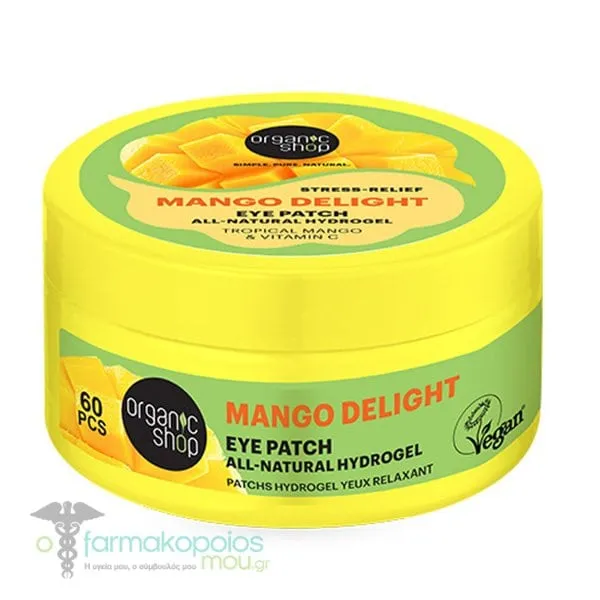 Organic Shop by Natura Siberica Mango Delight Stress Relief Natural Eye Patches, 60pcs