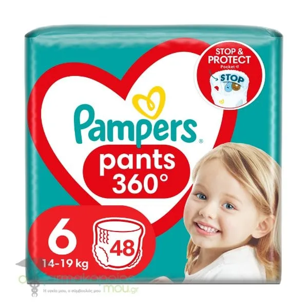 Pampers Pants 360° No6 (14kg-19kg), 48pcs
