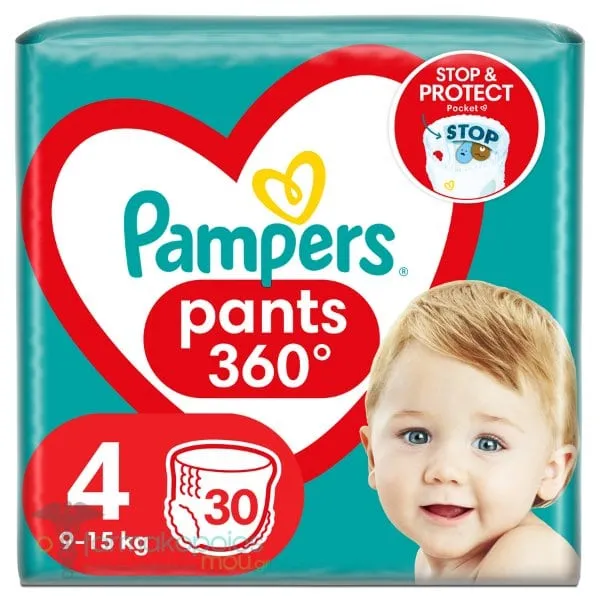 Pampers Pants 360° Baby Diapers No4 (9-15kg), 30pcs
