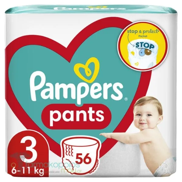 Pampers Pants Maxi Pack No.3 (Midi) 6-11kg, 56pcs