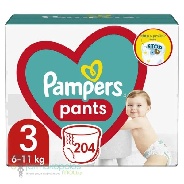 Pampers Pants No.3 (6-11kg), 204pcs