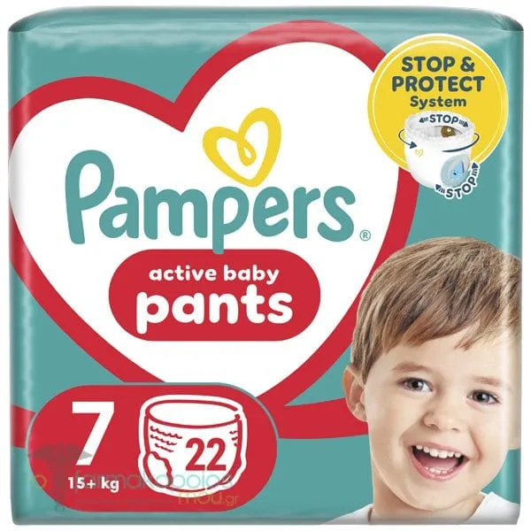 Pampers Pants No.7 (15kg+) Πάνες Βρακάκι, 22τεμ