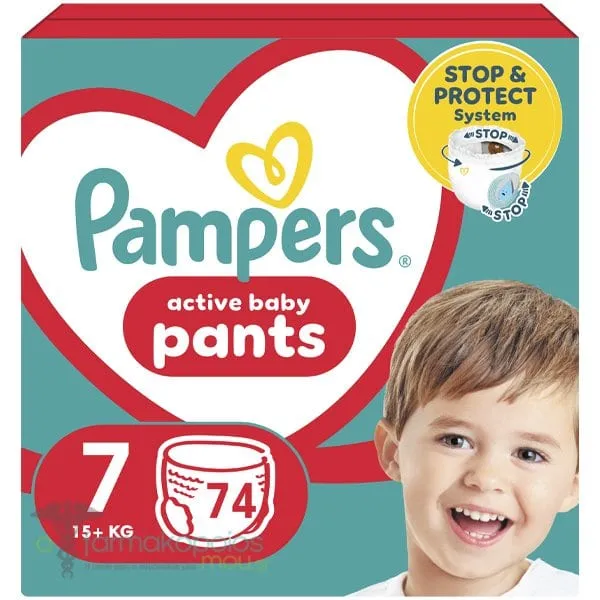 Pampers Pants No.7 (15kg+) Πάνες Βρακάκι, 74τεμ