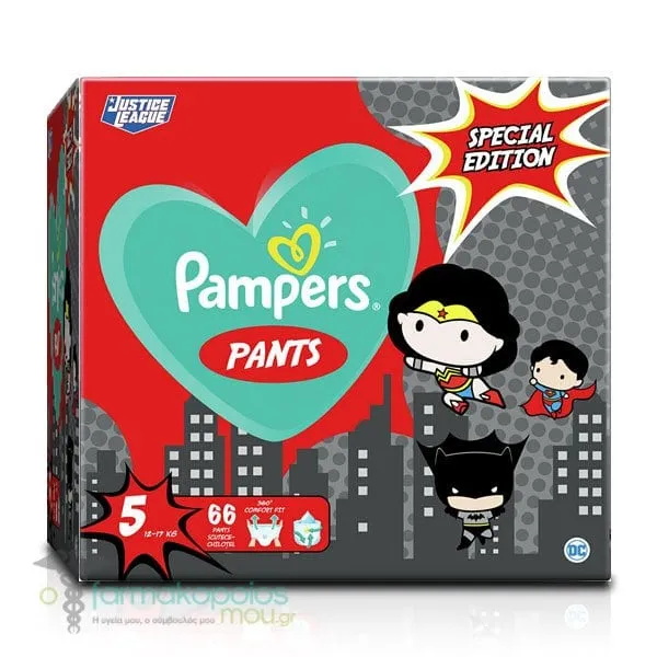 Pampers Pants Warner Bros Special Edition Justice League No. 5 (12-17kg), 66pcs