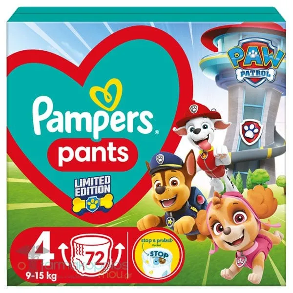 Pampers Paw Patrol Pants Size 4 (9-15kg), 72pcs