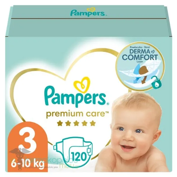 Pampers Premium Care Mega Pack No.3 (6-10 kg) Diapers, 120pcs