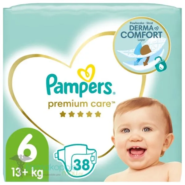 Pampers Premium Care No.6 (13+kg) Diapers, 38pcs