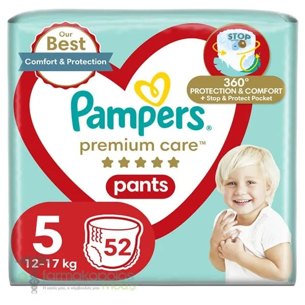 Pampers Premium Care Pants No.5 (12-17kg), 52pcs