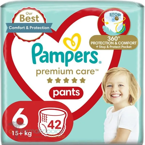 Pampers Premium Care Pants No.6 (15+kg), 42pcs