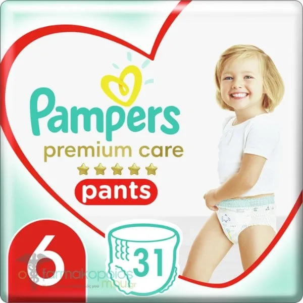 Pampers Premium Care Pants No.6 (15+kg), 31pcs