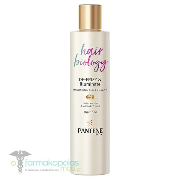 Pantene Pro-V Hair Biology De-frizz & Illuminate Reconstructing Shampoo, 250ml