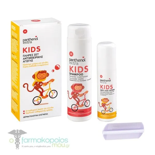 Panthenol Extra Anti Lice Πακέτο Προσφοράς με Αντιφθειρική Λοσιόν, 125ml & Χτενάκι, 1τεμ & Σαμπουάν Καθημερινής Χρήσης, 300ml