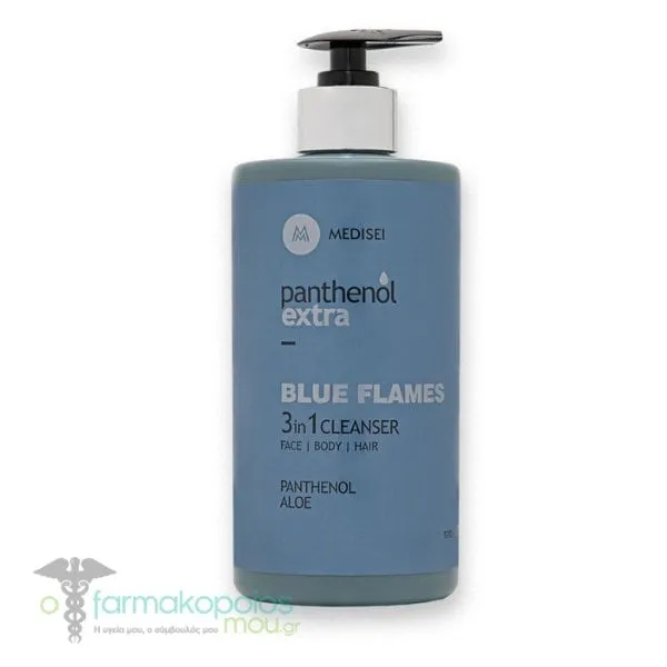 Panthenol Extra Blue Flames 3in1 Cleanser for Face, Body & Hair, 500ml