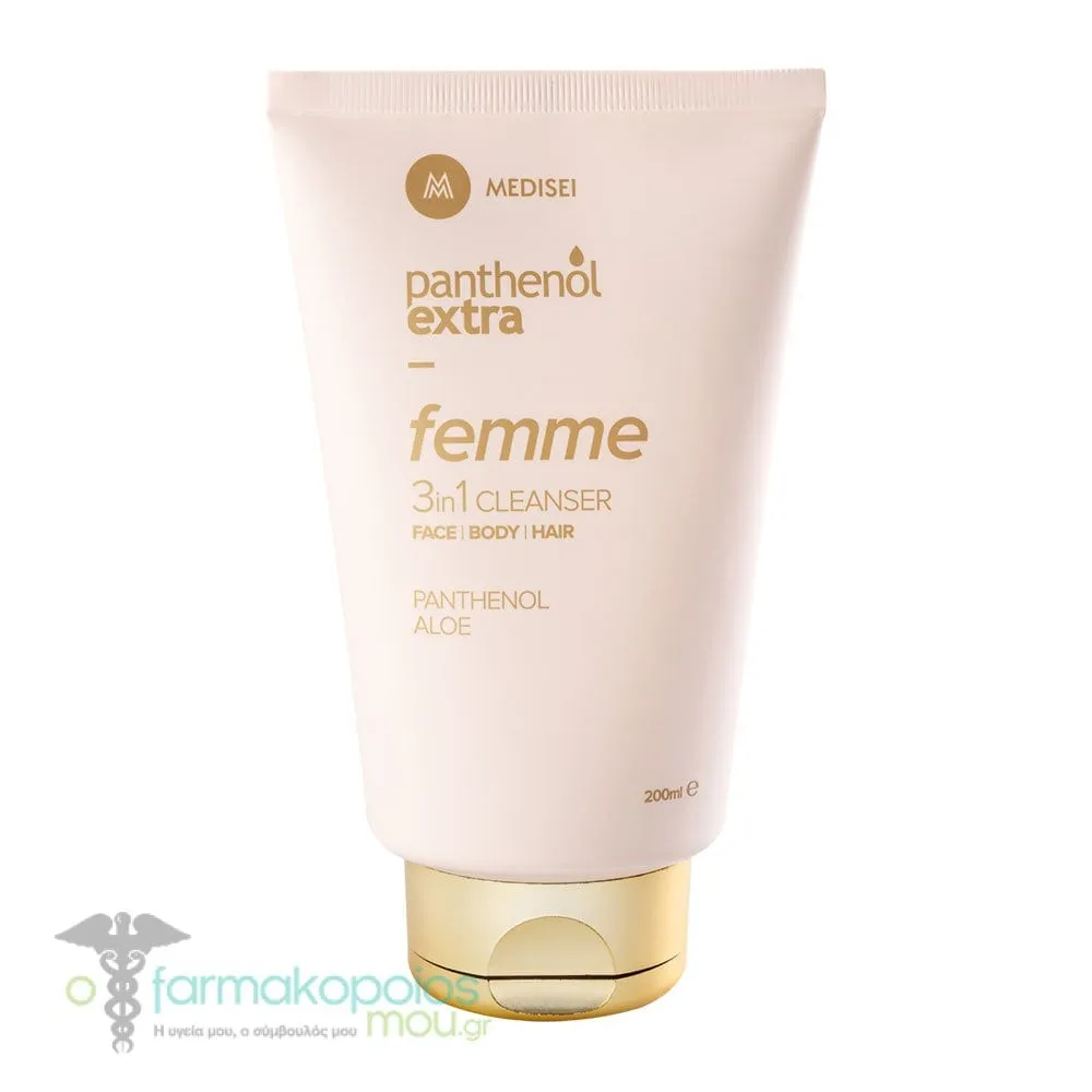 Panthenol Extra Femme 3in1 Cleanser for Face, Body & Hair, 200ml