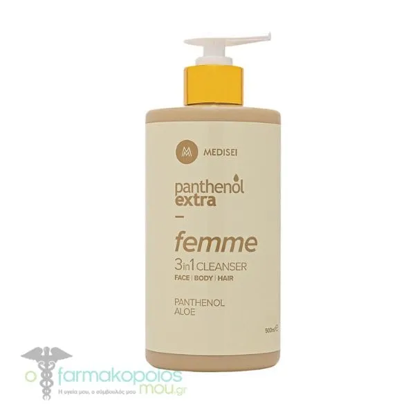 Panthenol Extra Femme 3in1 Cleanser for Face, Body & Hair, 500ml