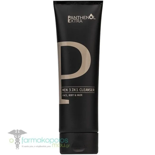 Panthenol Extra Men 3in1 Cleanser Πρόσωπο, Σώμα & Μαλλιά, 200ml