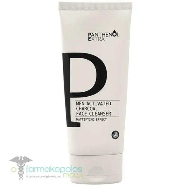 Panthenol Extra Men Activated Charcoal Face Cleanser Τζελ Καθαρισμού Προσώπου με Ενεργό Άνθρακα, 150ml