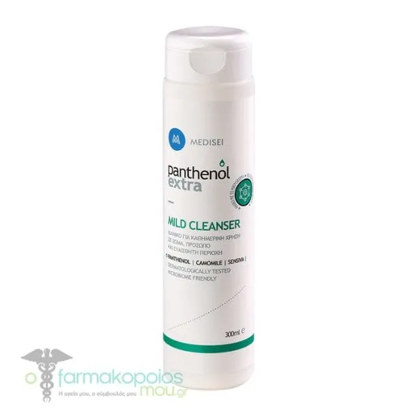 Panthenol Extra Mild Cleanser Απαλός Καθαρισμός Ενηλίκων χωρίς αλκάλια & σαπούνι, 300ml