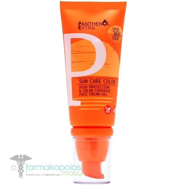 Panthenol Extra Sun Care Color Face Cream-Gel SPF 30, 50ml