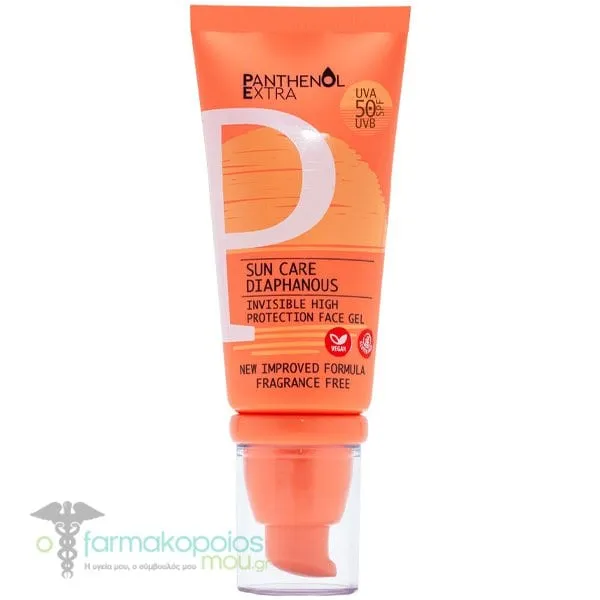 Panthenol Extra Sun Care Diaphanous Invisible High Protection Face Gel SPF 50, 50ml