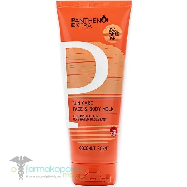 Panthenol Extra Sun Care Face & Body Milk SPF 50 with Coconut Scent, 200ml