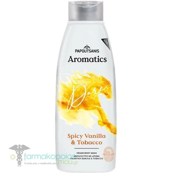 Papoutsanis Aromatics Dare Spicy Vanilla & Tobacco Body Wash, 600ml