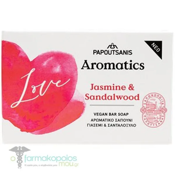 Papoutsanis Aromatics Love Jasmine & Sandalwood Flavor Soap, 100gr