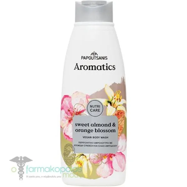 Papoutsanis Aromatics Nutri Care Sweet Almond & Orange Blossom Body Wash, 600ml