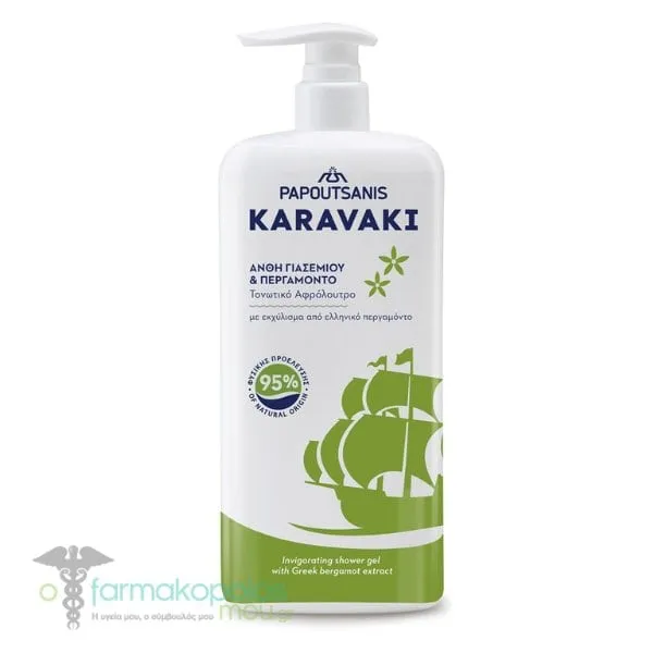 Papoutsanis Karavaki Shower Gel Jasmine Blossom & Bergamot, 750ml
