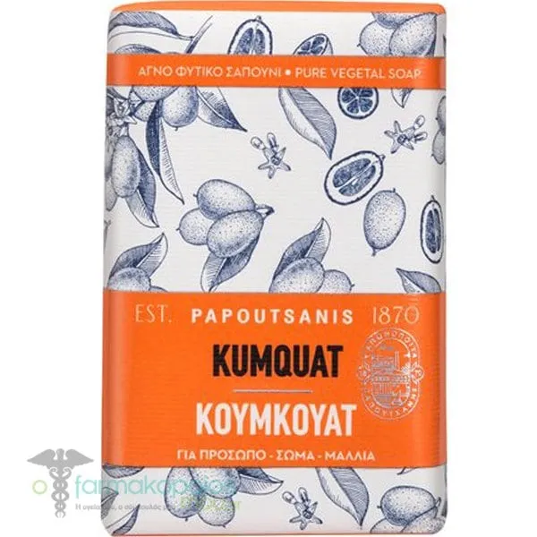 Papoutsanis Pure Vegetal Soap Kumquat, 150gr