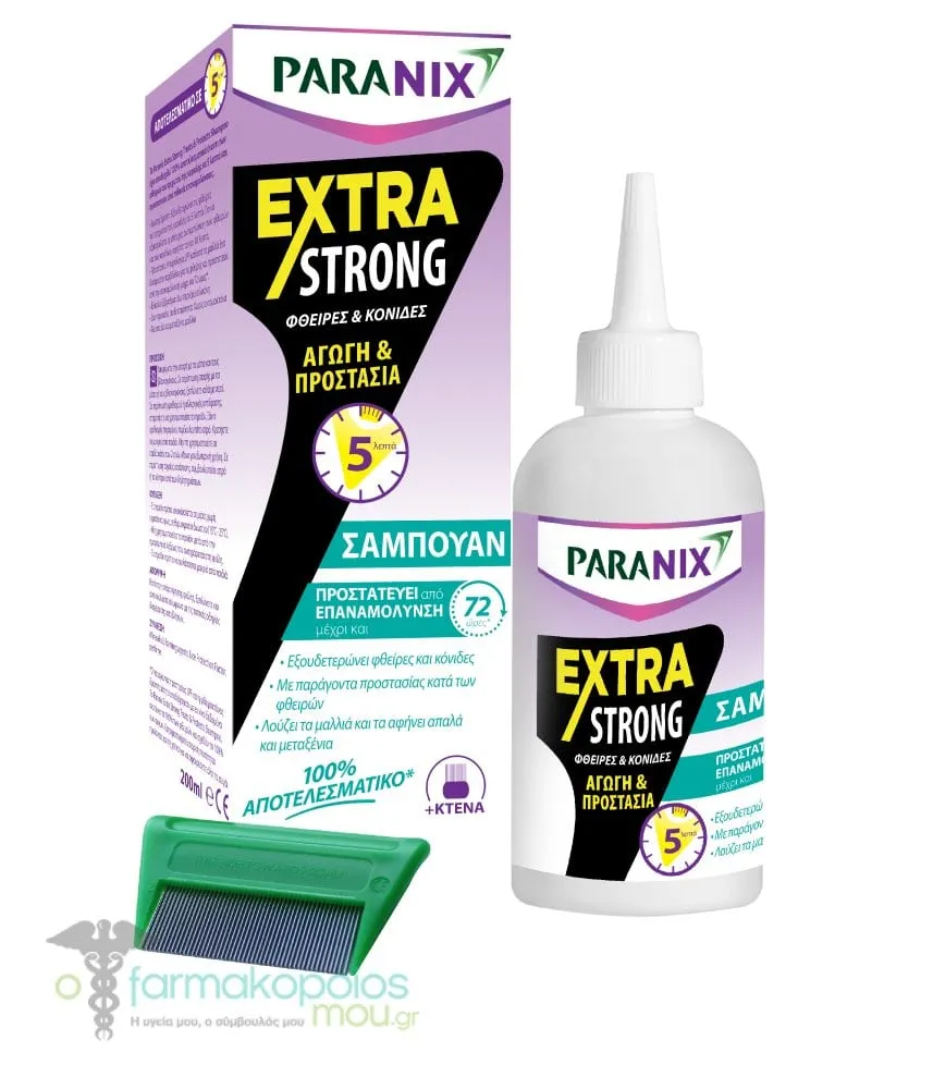 Paranix Extra Strong Anti-Lice & Νits Shampoo, 200ml