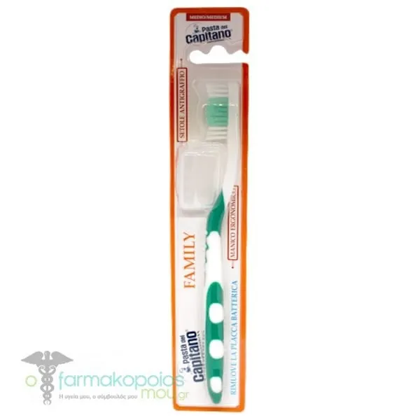 Pasta del Capitano Family Μedium Toothbrush, 1pc - Πρασινο