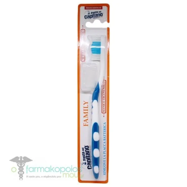 Pasta del Capitano Family Μedium Toothbrush, 1pc - Μπλέ