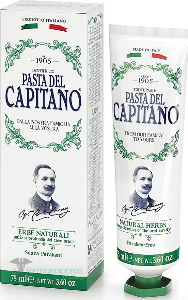 Pasta del Capitano Herbal Toothpaste, 75ml