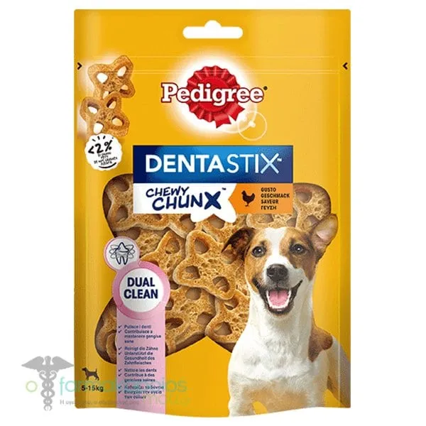 Pedigree Dentastix Chewy Chunx Mini Οδοντική Φροντίδα Σκύλου για Μικρόσωμες Φυλές με Κοτόπουλο, 68g