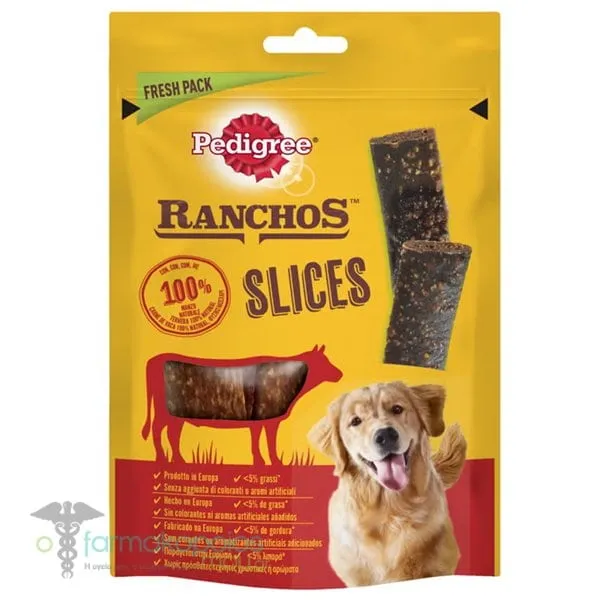 Pedigree Ranchos Slices Λιχουδιές Σκύλου με Μοσχάρι, 60g