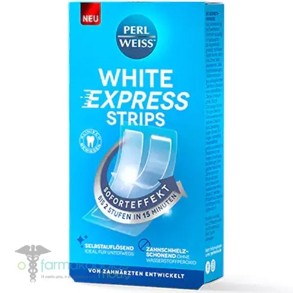 Perl Weiss White Express Strips Ταινίες Λεύκανσης Δοντιών, 4τεμ