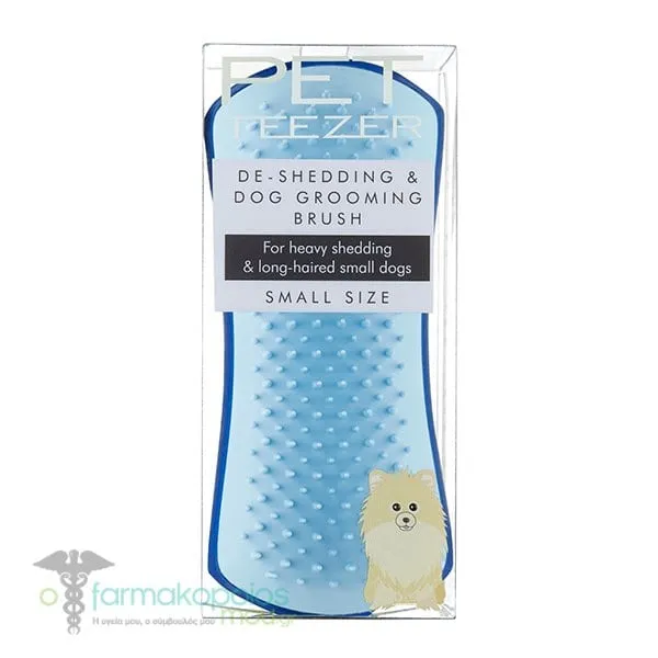 Pet Teezer De-Shedding Dog Grooming Brush Small, 1pc - Blue - Light Blue