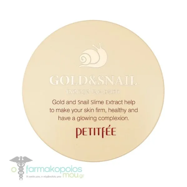 Petitfee Gold & Snail Hydrogel Eye Patches Gold & Snail Hydrogel Eye Patches, 60pcs