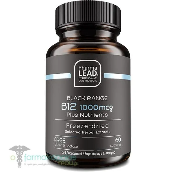 Pharmalead Black Range B12 (1000mcg) Plus Nutrients, 60caps