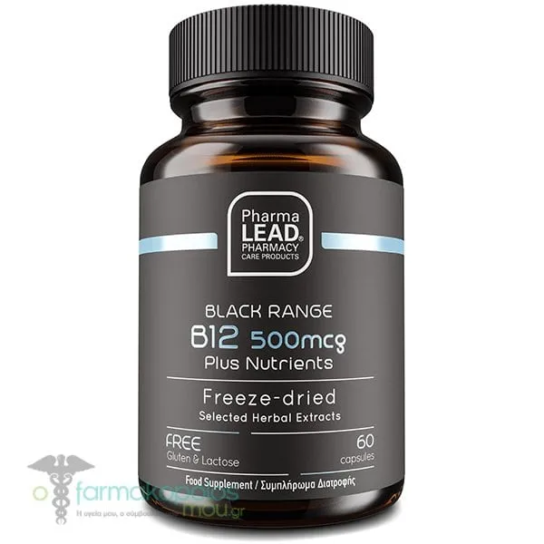 Pharmalead Black Range B12 500mcg Plus Nutrients, 60caps