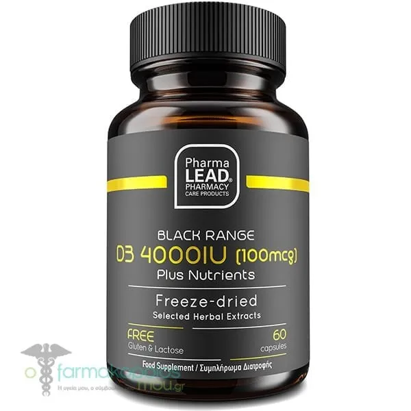 Pharmalead Black Range D3 4000IU (100mcg) Plus Nutrients, 60caps
