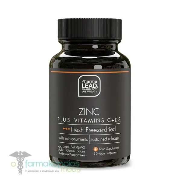 Pharmalead Black Range Zinc Plus Vitamins C+D3, 30veg.caps