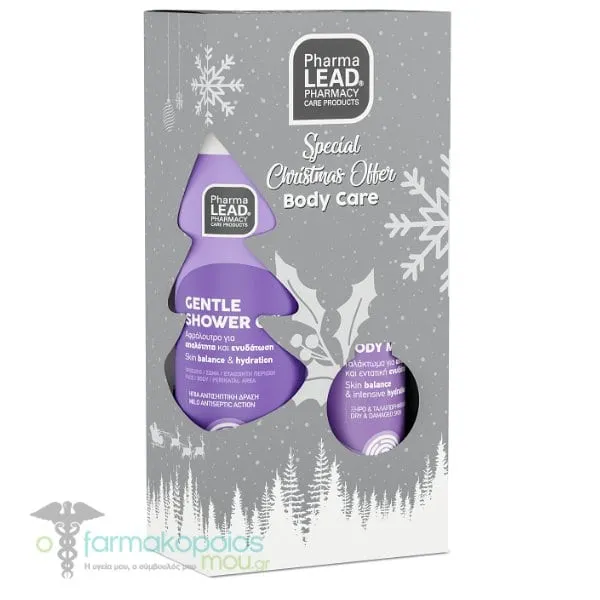 Pharmalead Christmas Body Care Promo with Gentle Shower Gel, 500ml & Gentle Body Milk, 250ml, 1set