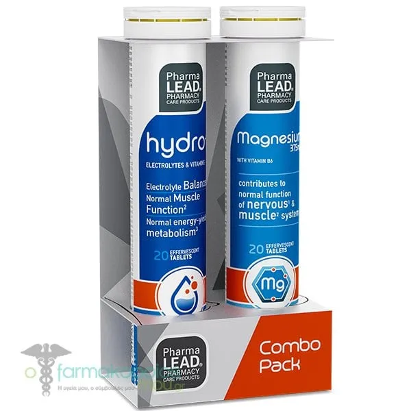 Pharmalead Combo Pack Hydro+, 20eff.tabs &amp; Magnesium 375mg, 20eff.tabs, 1σετ