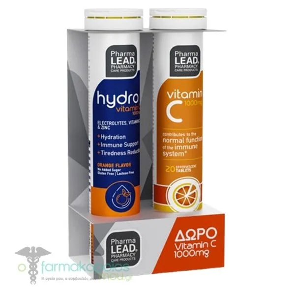 Pharmalead Combo Pack Hydro Vitamic C & Vitamin C 1000mg, 2x20eff.tabs